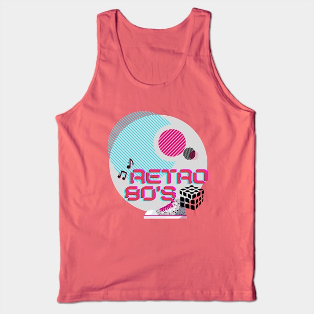 Retro 80's - Vintage Graphic art with Nostalgia Tank Top by Apathecary